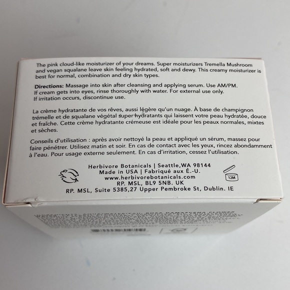 Pink Cloud soft moisture cream NEW! Herbivore 50 ml. - Picture 7 of 12